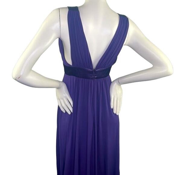 David’s Bridal Purple Formal Maxi Dress Woman Low V Back Floor Length F13095 S 4 - Picture 9 of 16